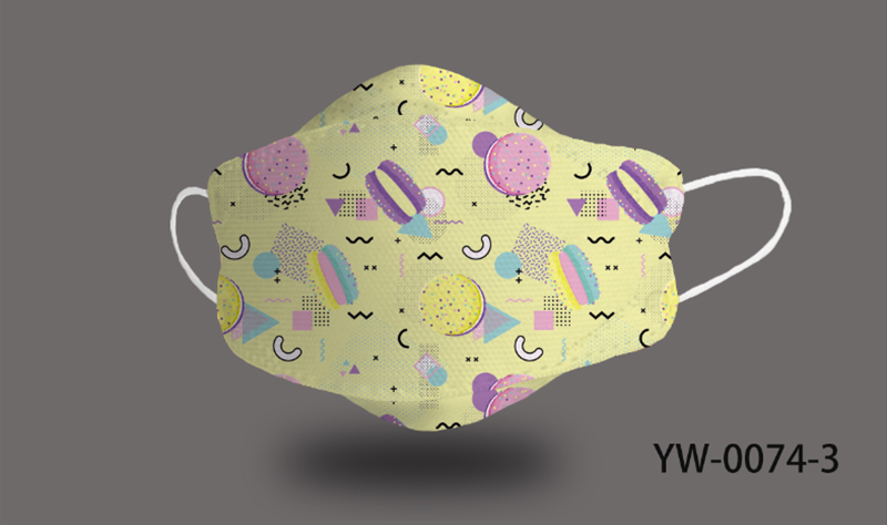 Digital gedruckte Macaron-Mustermaske